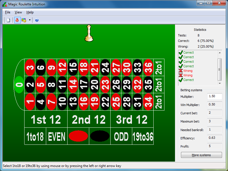 Magic Roulette Intuition screen shot